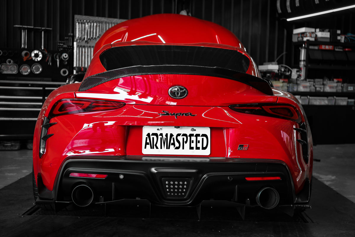 ARMASPEED Carbon Fiber Rear Bumper Canards for GR Supra Aerodynamic – view 5