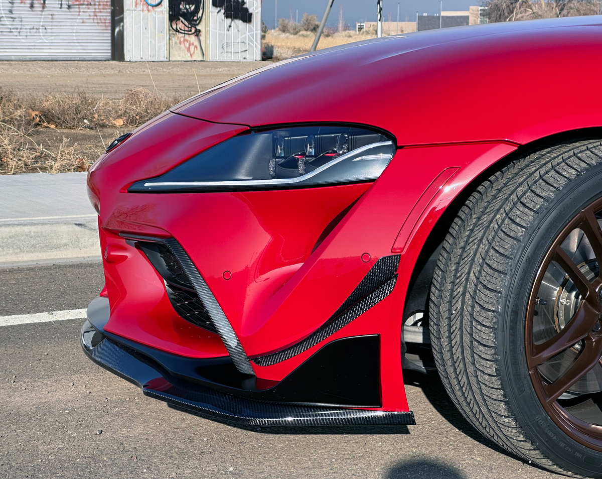 Rexpeed GR Supra Carbon Fiber Front Lip Splitter – view 5