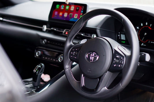 Wireless Apple CarPlay active on Toyota GR Supra A90 A91 factory display