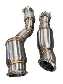Active Autowerke BMW S58 F97/F98 X3M/X4M Downpipes w GESI CAT - S58 Catted Downpipes