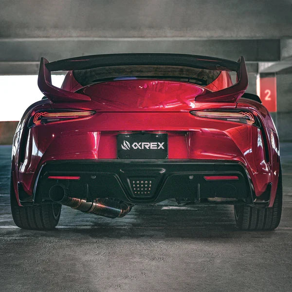 AlphaRex CSL laser style LED tail lights lit – Toyota Supra