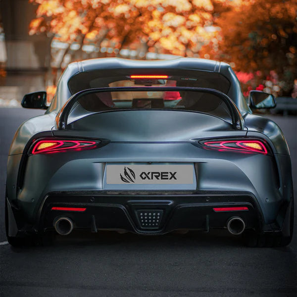 AlphaRex 20-24 Toyota Supra LUXX-Series FT-1 Style LED Tail Lights Black (Late Sep)