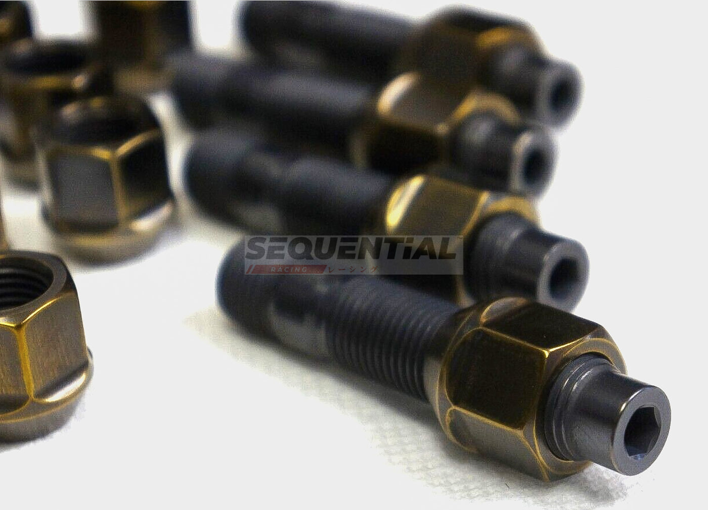 TITANIUM WHEEL STUD CONVERSION KIT GR MK5 SUPRA - BLACK GOLD (M14x1.25 TO M14x1.5) GRADE5 75MM