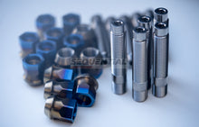 TITANIUM WHEEL STUD CONVERSION KIT GR SUPRA - NITRO BLUE (M14x1.25 TO M14x1.5) GRADE5 75MM