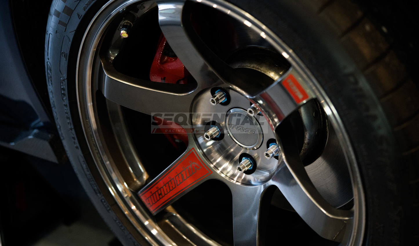 TITANIUM WHEEL STUD CONVERSION KIT GR SUPRA - NITRO BLUE (M14x1.25 TO M14x1.5) GRADE5 75MM