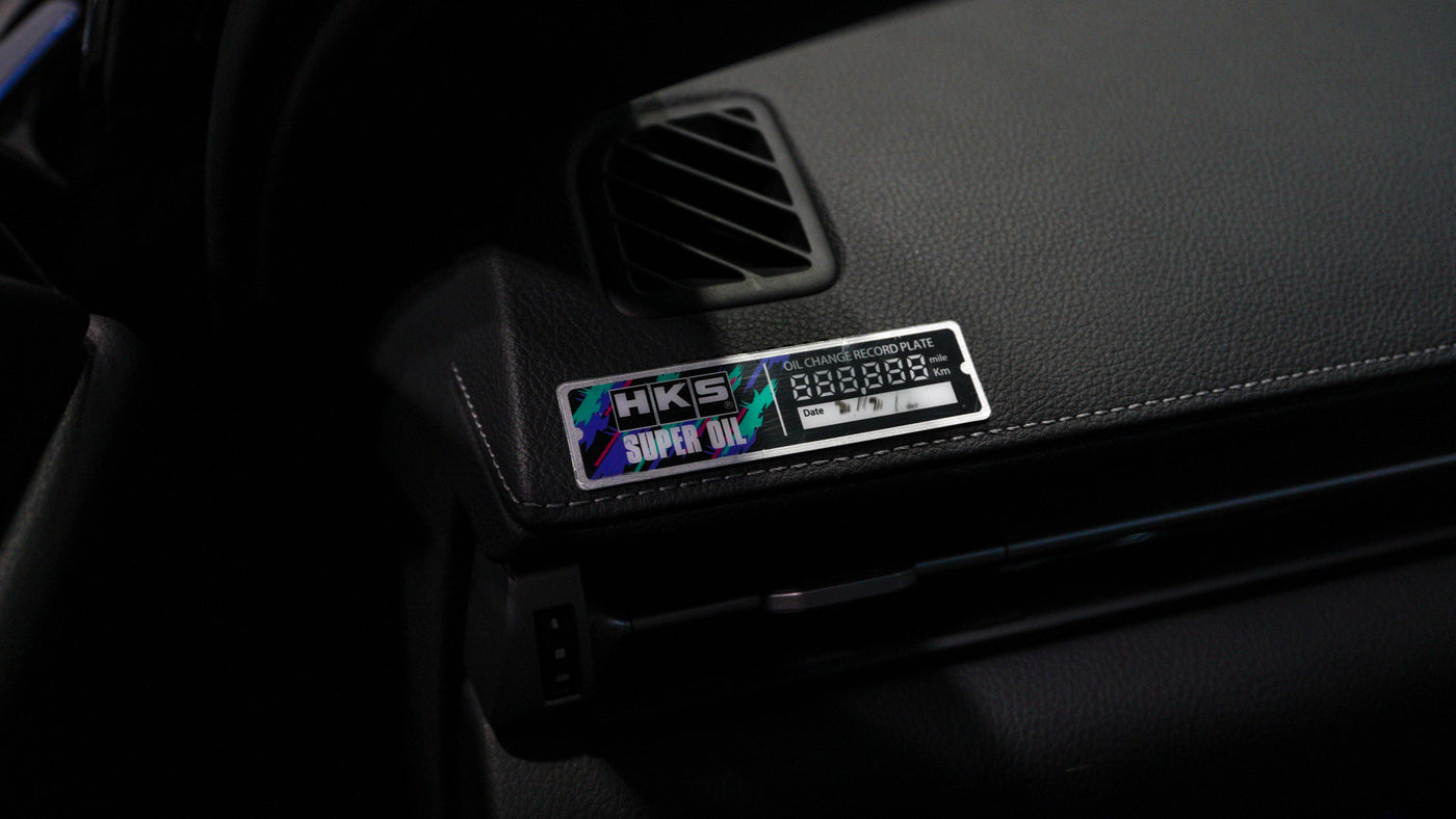 HKS Oil Service Sticker Reusable - JDM accessories