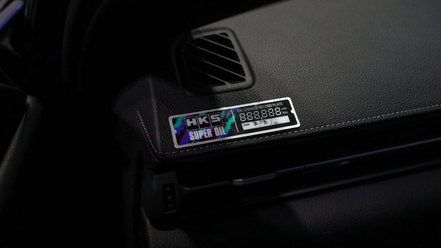 HKS Oil Service Sticker Reusable Marker - JDM accessories