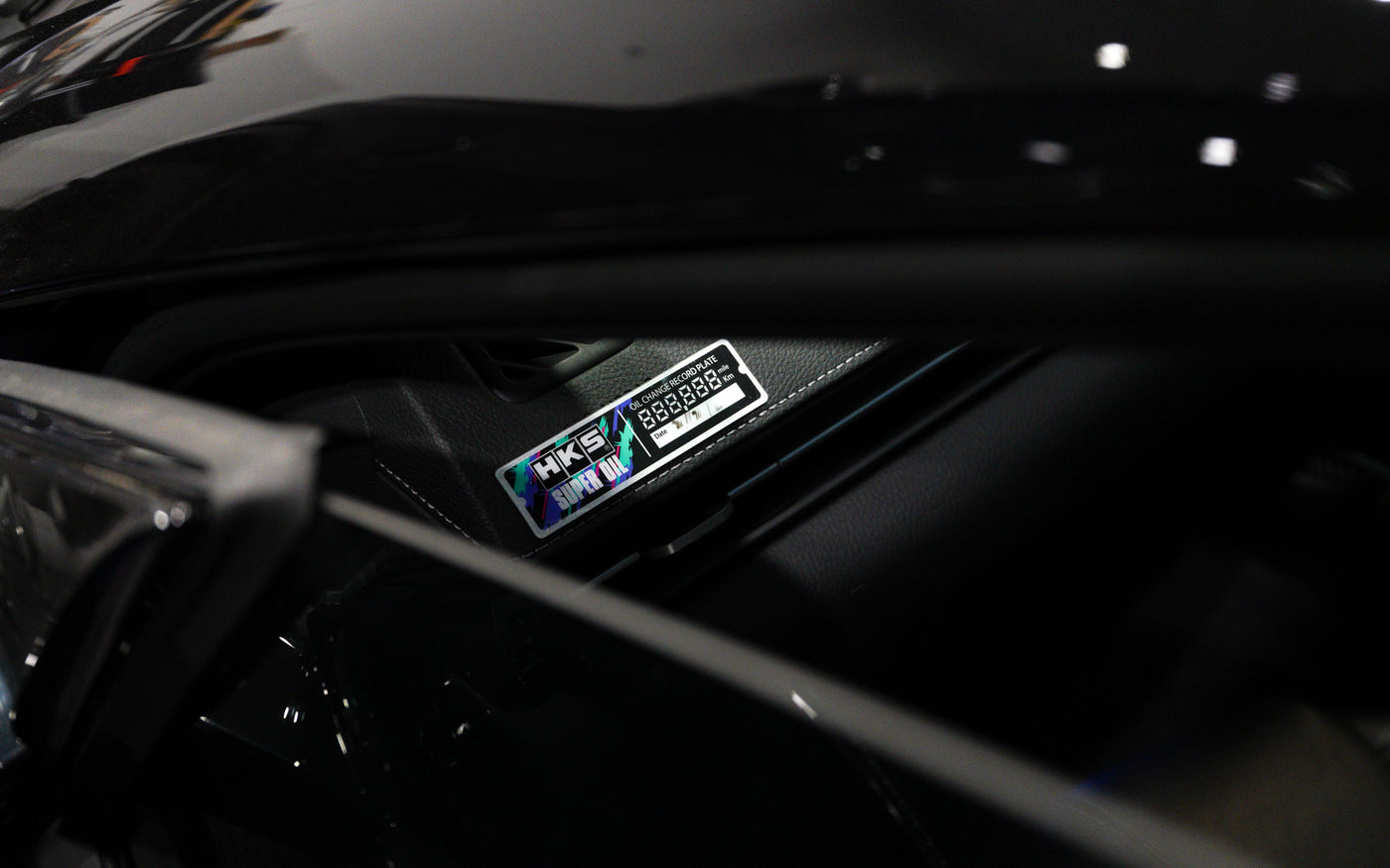 HKS Oil Service Sticker Reusable - JDM accessories