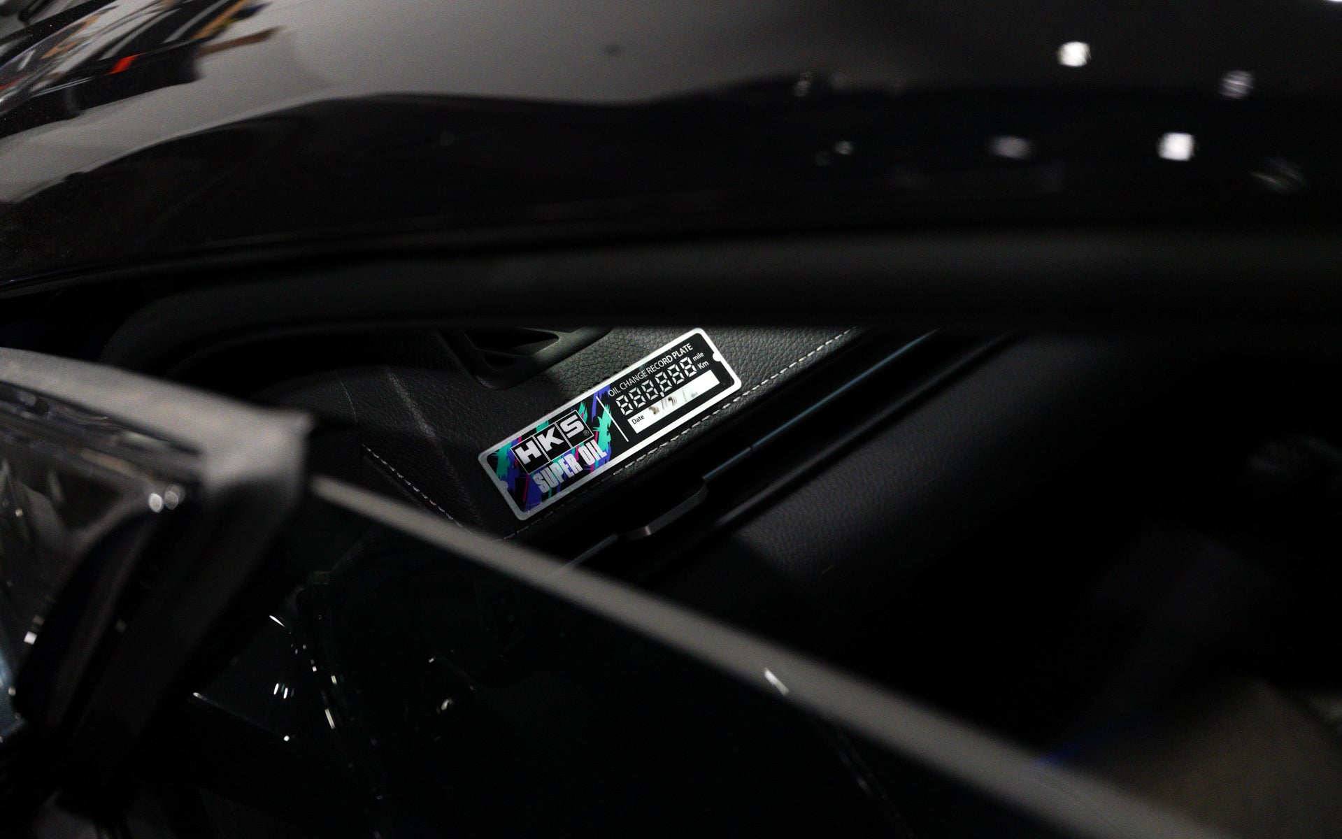HKS Oil Service Sticker Reusable - JDM accessories