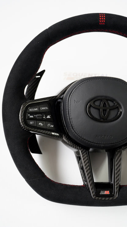 G8X LCI Steering Wheel for GR Supra A90/A91 & Magnetic Race Shifters