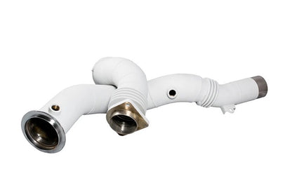 Active Autowerke S55 Downpipes – BMW M2 Competition / M3 / M4 (F8X) With White Lightning Ceramic Coating