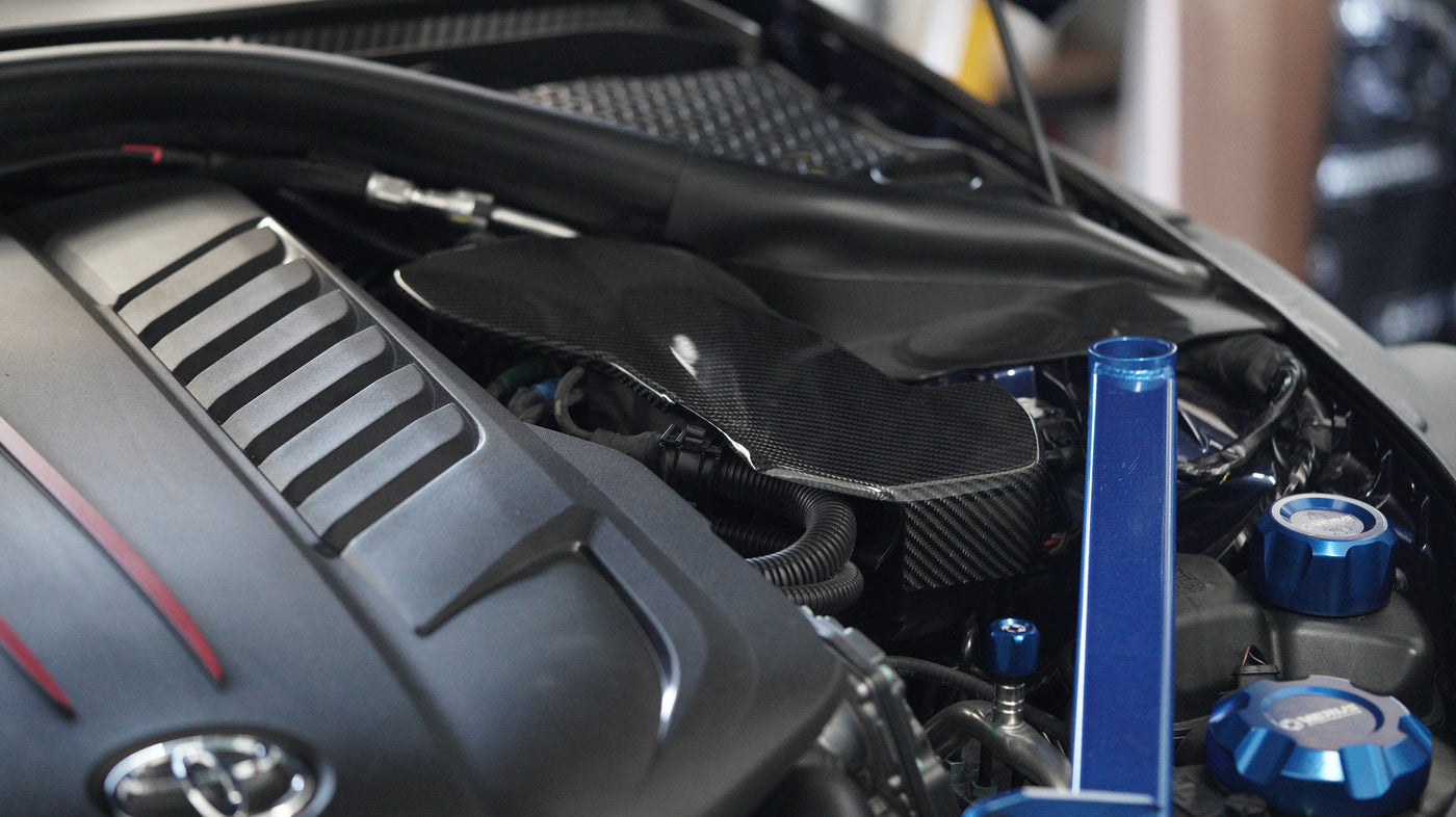 Carbon Fiber ECU Cover for Toyota GR Supra – Lightweight Engine Bay Upgrade