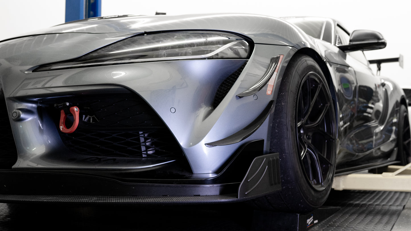 Verus Engineering Front Splitter Endplates for Toyota GR Supra A90/A91 - V2 High Downforce