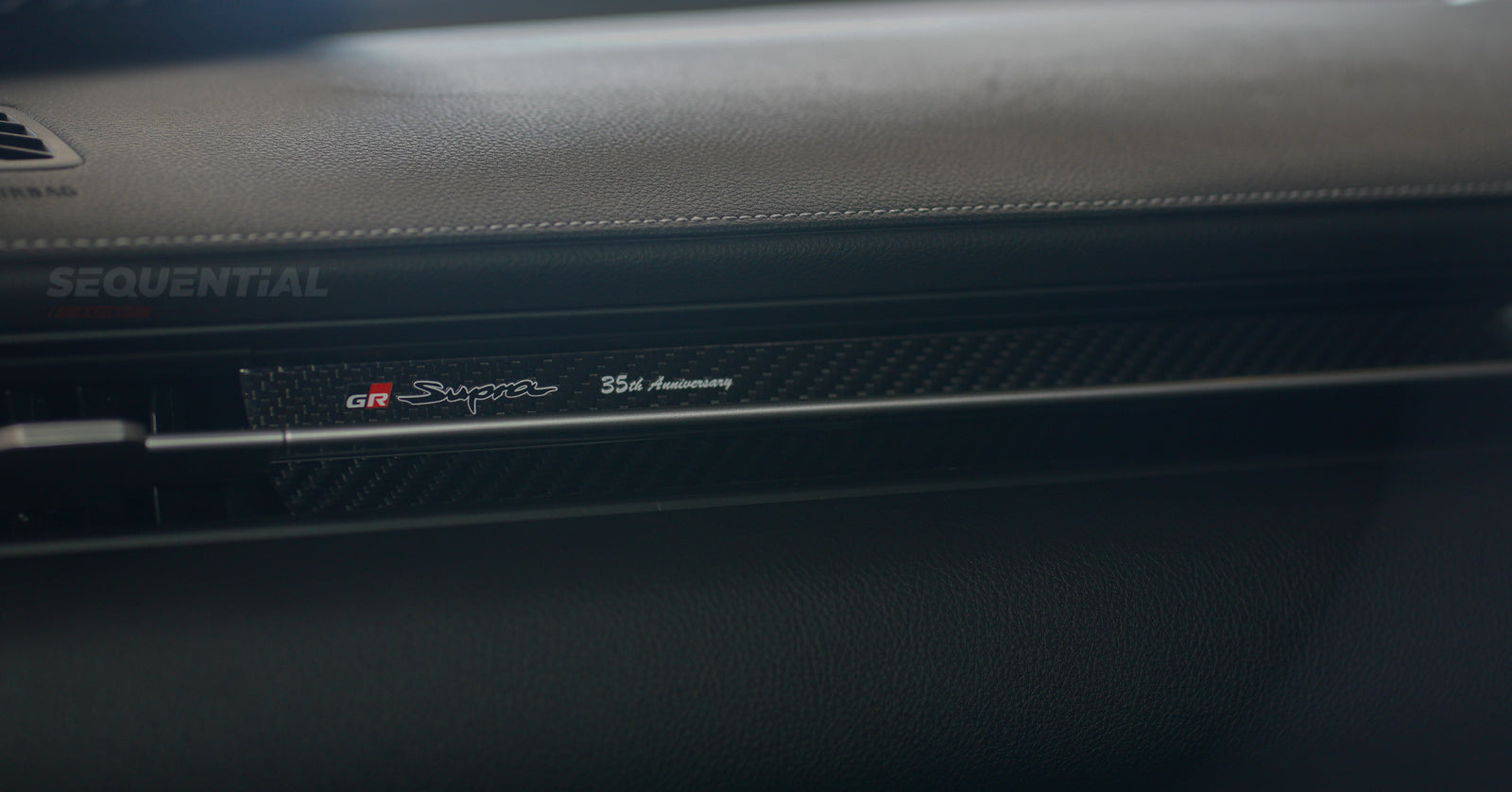 A90 Supra Carbon Fiber Passenger Dash Trim 