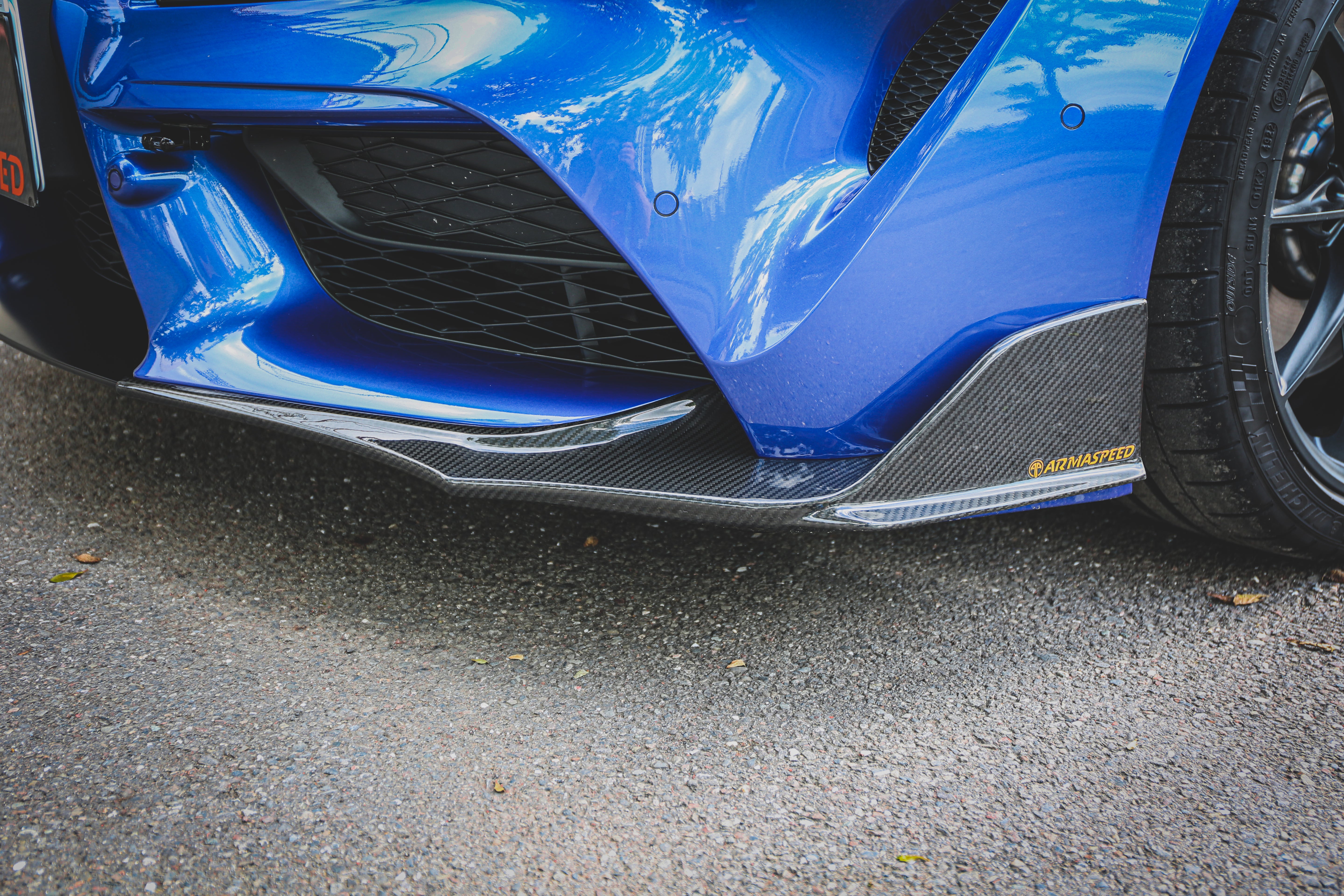 ARMASPEED Carbon Fiber Front Lip Splitters for Toyota GR Supra