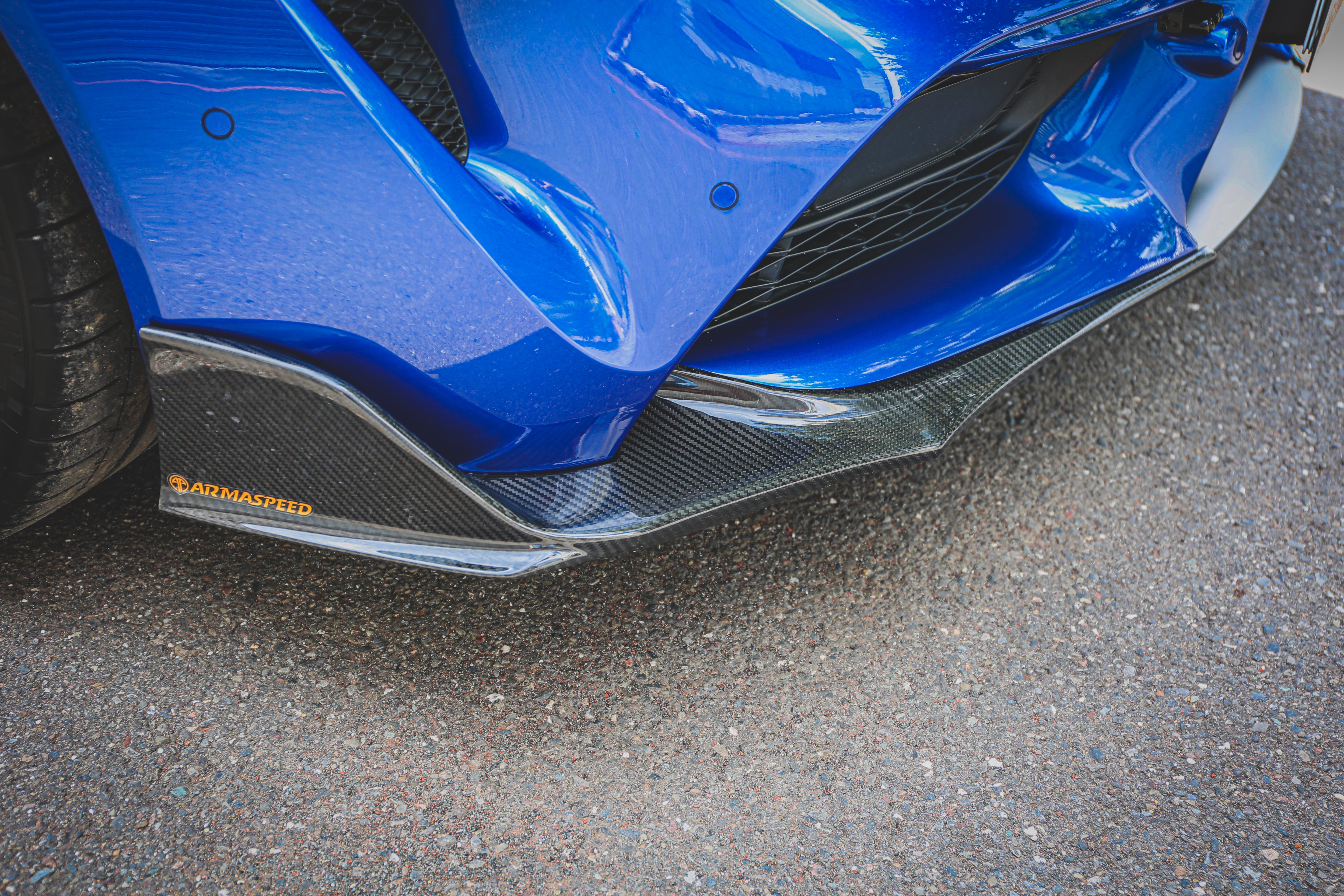 ARMASPEED Carbon Fiber Front Lip Splitters for Toyota GR Supra