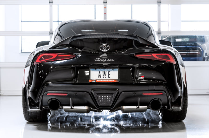 AWE Tuning Non-Resonated Touring Edition Exhaust System (Diamond Black) for Toyota GR Supra A90