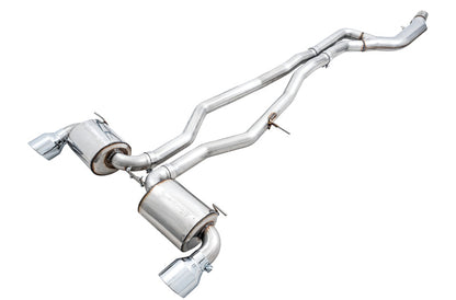 AWE Non-Resonated Touring Edition exhaust chrome tips for Toyota GR Supra A90