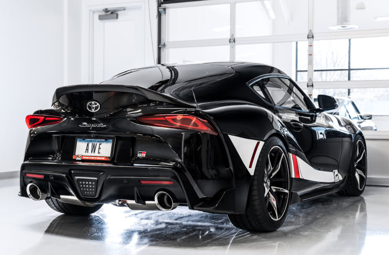 AWE Non-Resonated Touring exhaust chrome – GR Supra tips