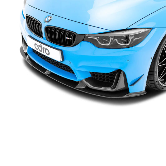 ADRO Carbon Fiber Front Bumper Canards – BMW F80 M3 & F82 M4 (2013–2020)