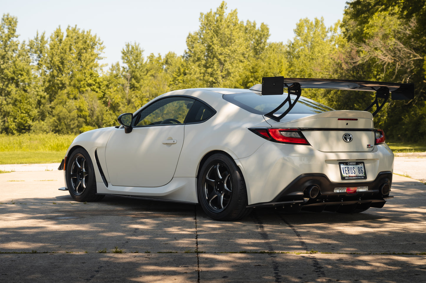 UCW Rear Wing Kit With Carbon End Plates For Toyota GR86 / 2022+ Subaru BRZ