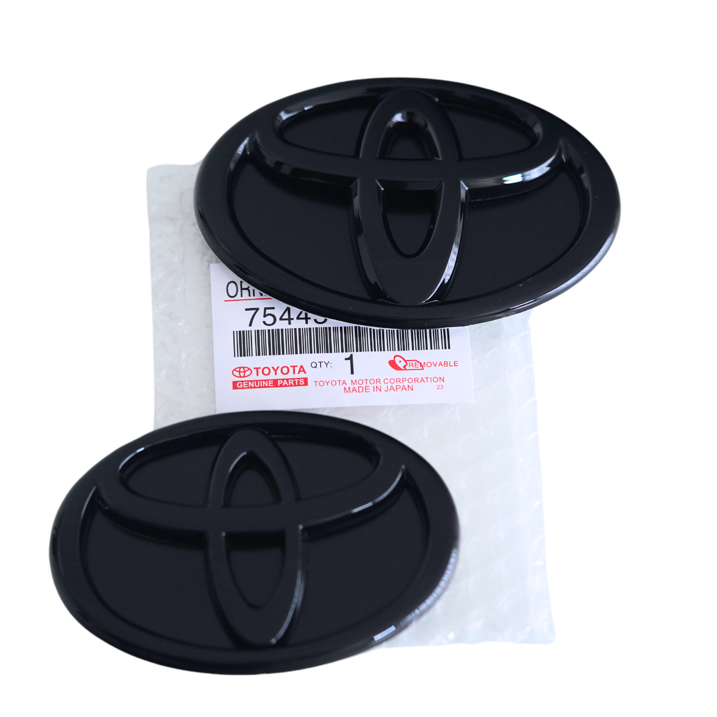 Gloss Black Toyota Emblem Set (Front & Rear) for Toyota GR Supra A90/A91 (MK5)