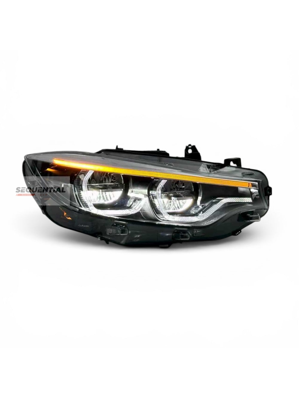 BMW F80 M3 F82 M4 IKON LCI Tri-Colour LED Headlights – White, CSL Yellow & Amber DRLs