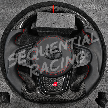 Custom Carbon Fiber Steering Wheel – Toyota GR Supra A90/A91 (RHD)
