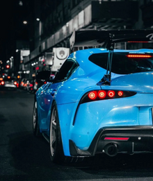 Heritage Smoked Circular LED Tail Lights for Toyota GR Supra