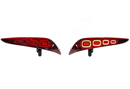 Heritage Red Squared LED Tail Lights for Supra MK5