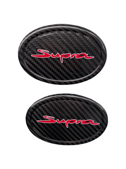 REXPEED Dry Carbon Fiber Supra Badge Emblem Cover A90 Supra