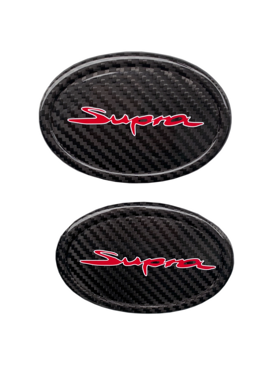 REXPEED Dry Carbon Fiber Supra Badge Emblem Cover A90 Supra