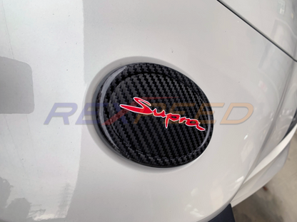 REXPEED Dry Carbon Fiber Supra Badge Emblem Cover A90 Supra