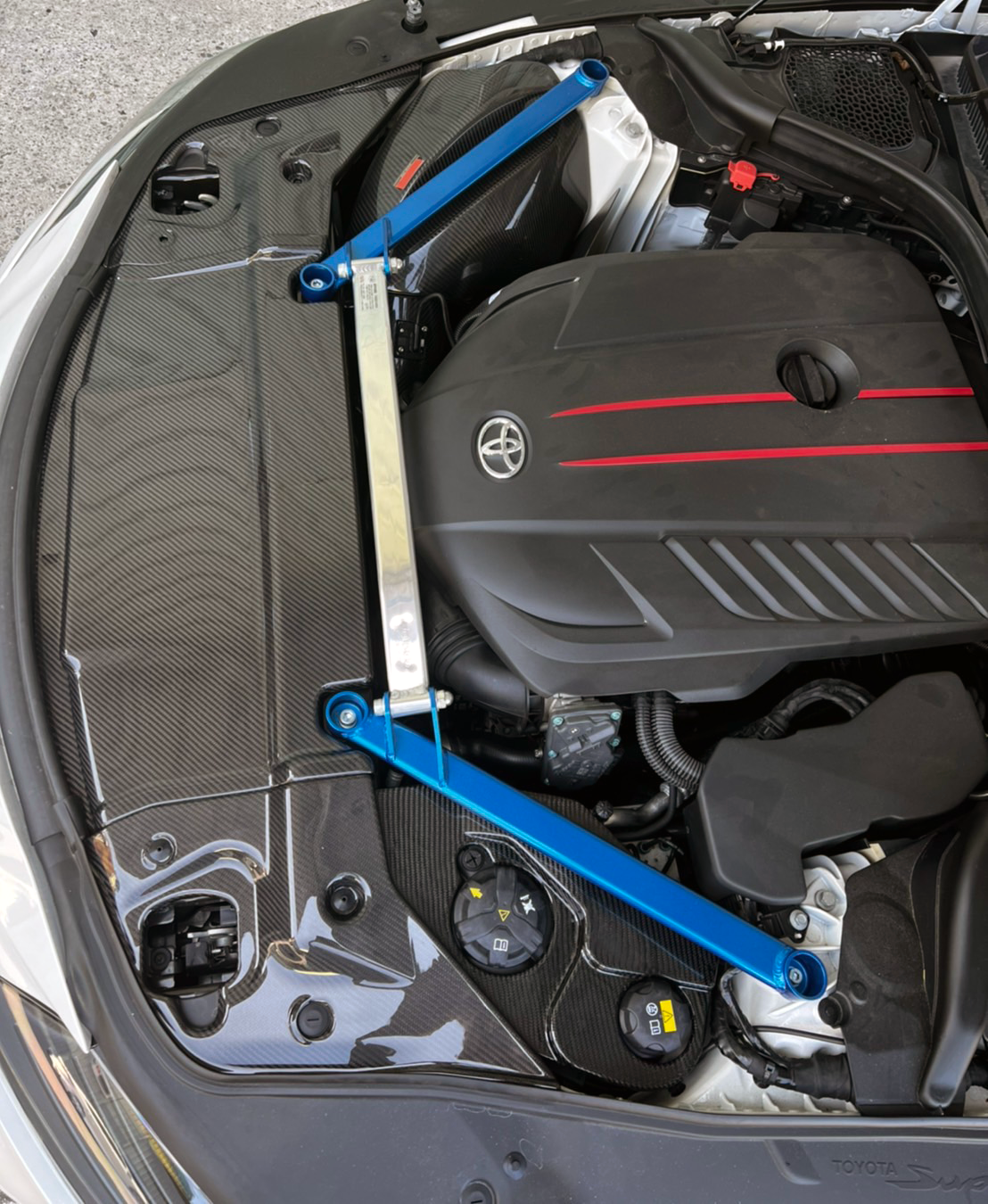 Rexpeed Engine Bay Carbon Fiber Cooling Plate Cover - GR supra