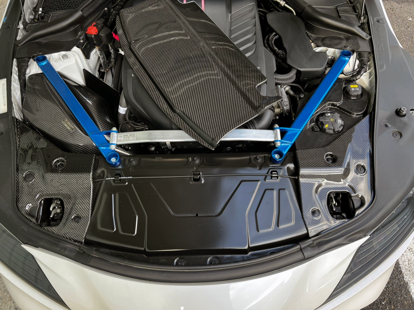 Rexpeed Engine Bay Carbon Fiber Cooling Plate Cover - GR supra