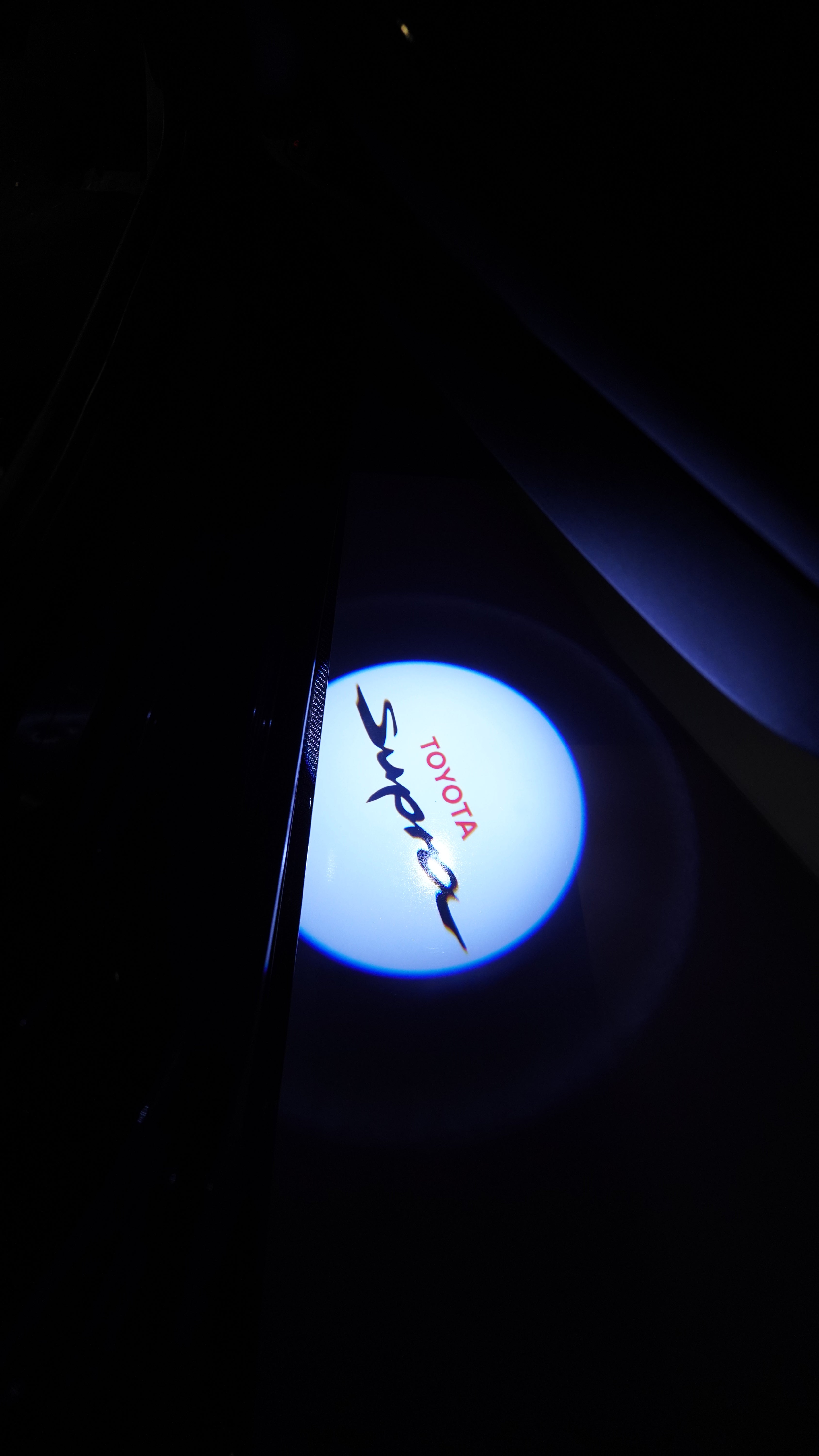 Toyota supra welcome door light installation 