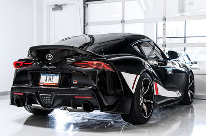 AWE Track Edition exhaust Diamond Black – GR Supra detail