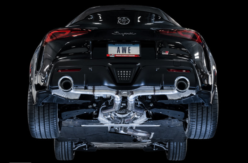 AWE Tuning Resonated Track Edition Exhaust (Chrome) for Supra A90