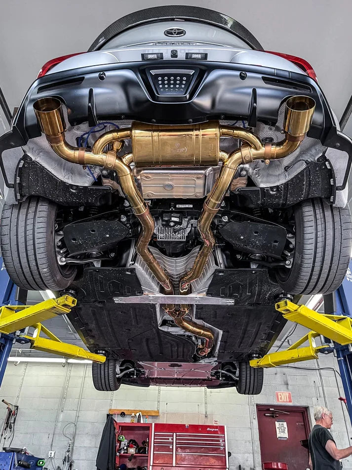 Valvetronic gold exhaust – detail