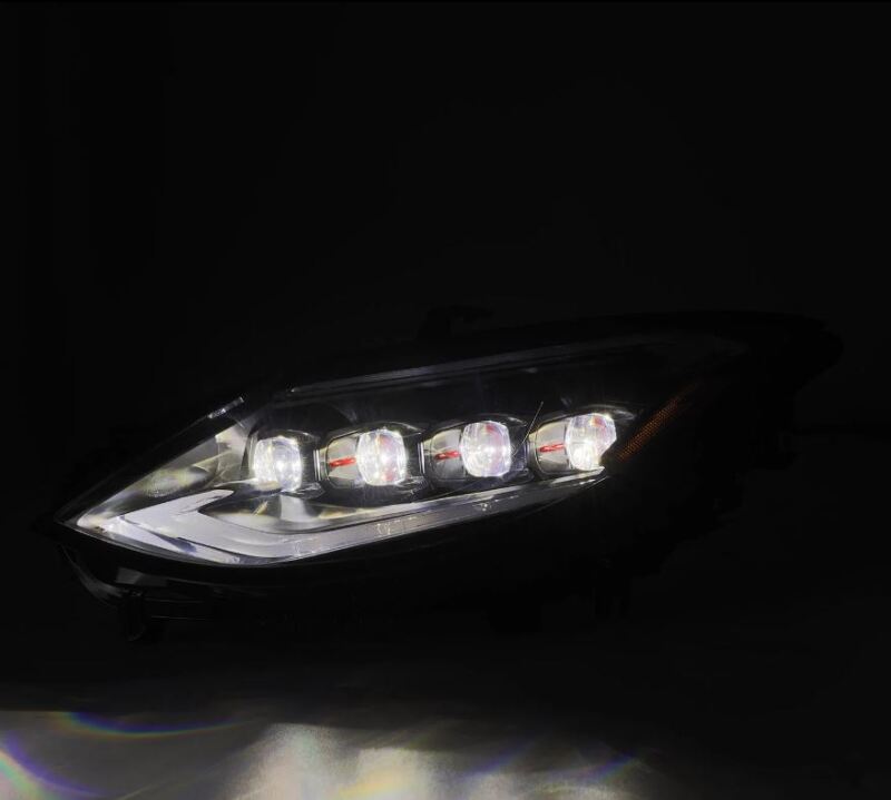 AlphaRex 23-24 Nissan Z NOVA-Series LED Projector Headlights Black w/Activation Light & Seq.Sig